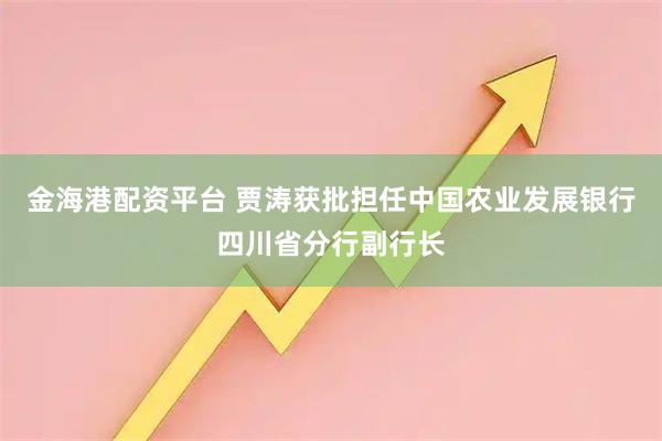 金海港配资平台 贾涛获批担任中国农业发展银行四川省分行副行长